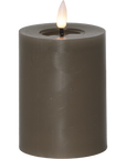 LED candle FLamme Stripe in beige