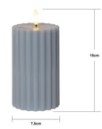 LED candle FLamme Stripe in blue