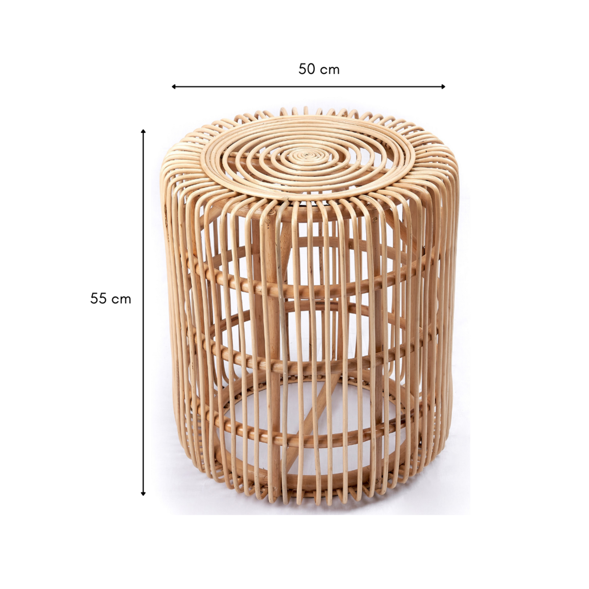 Rattan-Beistelltisch ALAMAYA Ø50cm